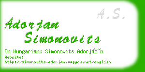 adorjan simonovits business card